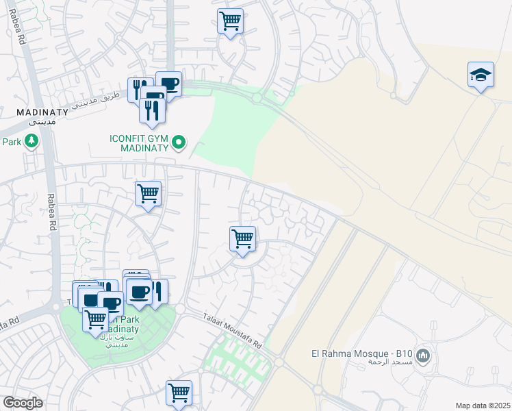map of restaurants, bars, coffee shops, grocery stores, and more near in 