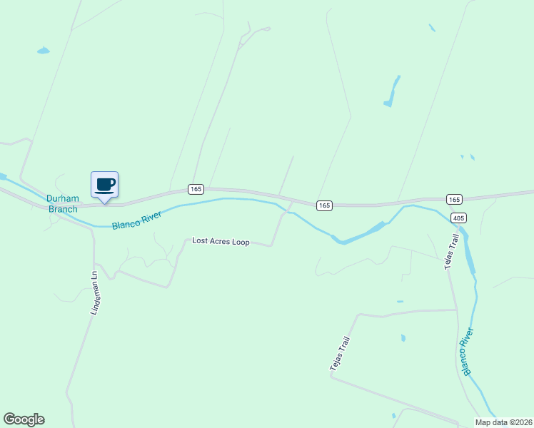 map of restaurants, bars, coffee shops, grocery stores, and more near 2406 Farm to Market 165 in Blanco