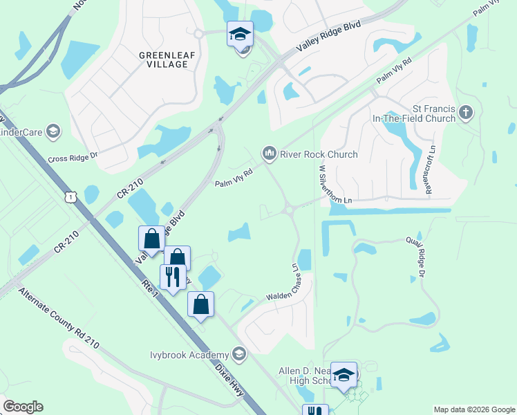 map of restaurants, bars, coffee shops, grocery stores, and more near 86 Hudson Way in Ponte Vedra Beach