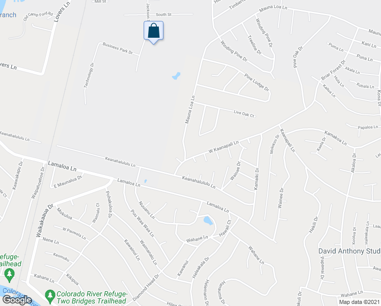 map of restaurants, bars, coffee shops, grocery stores, and more near 192 West Kaanapali Lane in Bastrop