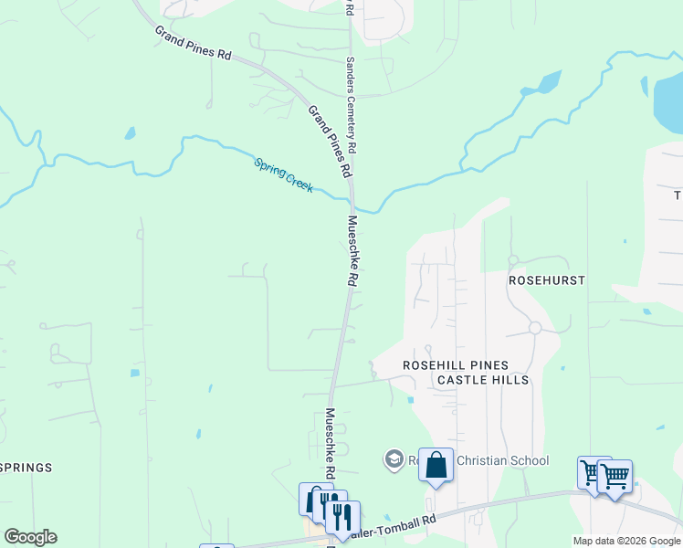 map of restaurants, bars, coffee shops, grocery stores, and more near Sanders Cemetary Road in Hockley
