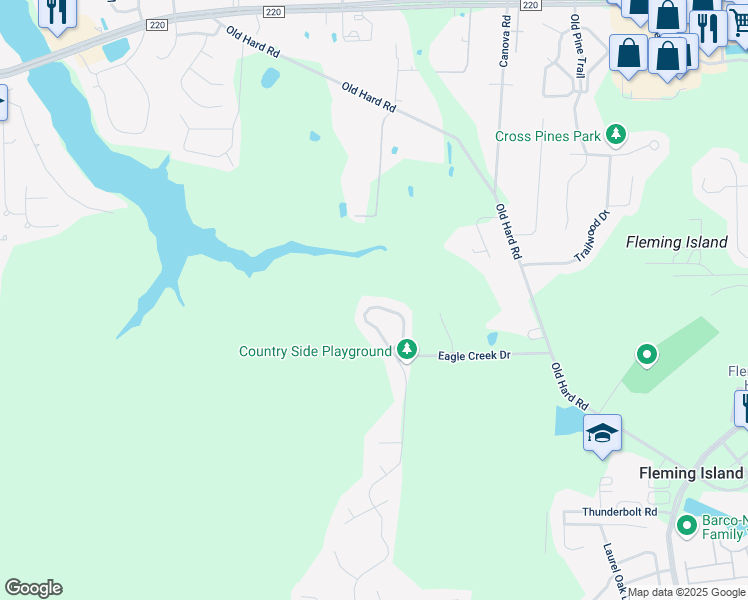 map of restaurants, bars, coffee shops, grocery stores, and more near 2356 Country Side Drive in Orange Park