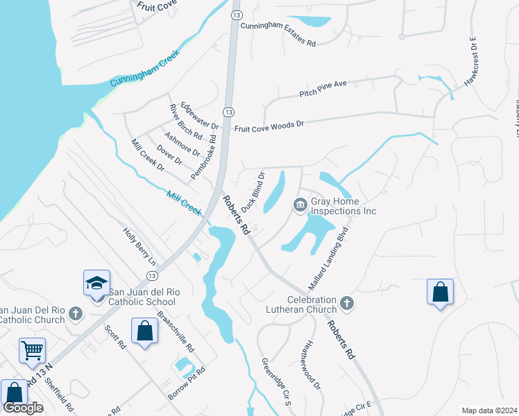 map of restaurants, bars, coffee shops, grocery stores, and more near 843 Chanterelle Way in St. Johns County