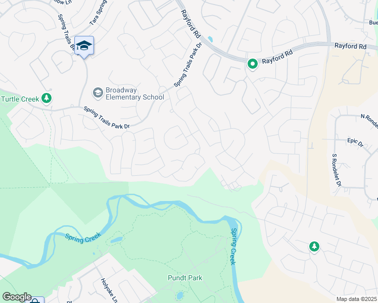 map of restaurants, bars, coffee shops, grocery stores, and more near 27312 Dara Springs Lane in Spring