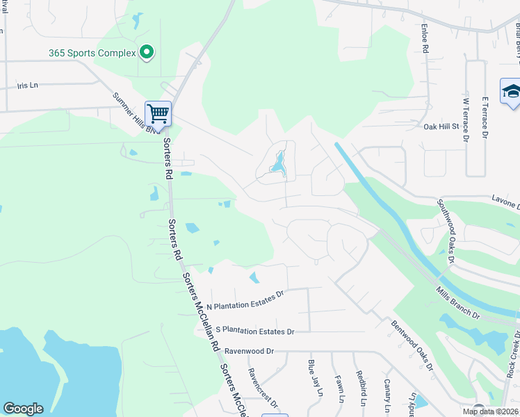 map of restaurants, bars, coffee shops, grocery stores, and more near 19896 Cullen Ridge Drive in Porter