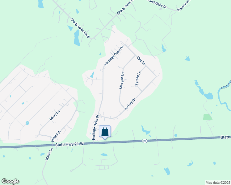 map of restaurants, bars, coffee shops, grocery stores, and more near 168 Maegan Lane in Cedar Creek
