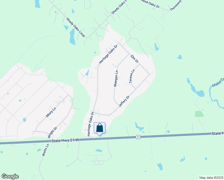 map of restaurants, bars, coffee shops, grocery stores, and more near 168 Maegan Lane in Cedar Creek