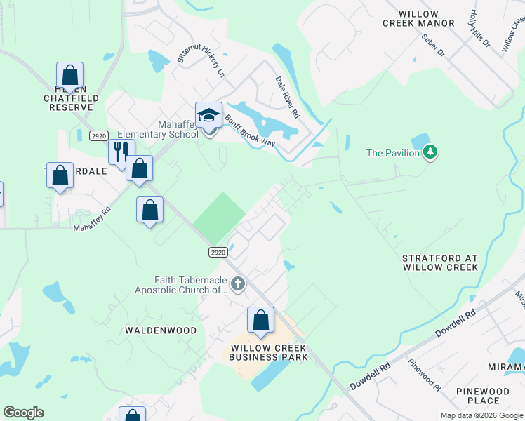 map of restaurants, bars, coffee shops, grocery stores, and more near 9712 Fm 2920 Road in Tomball