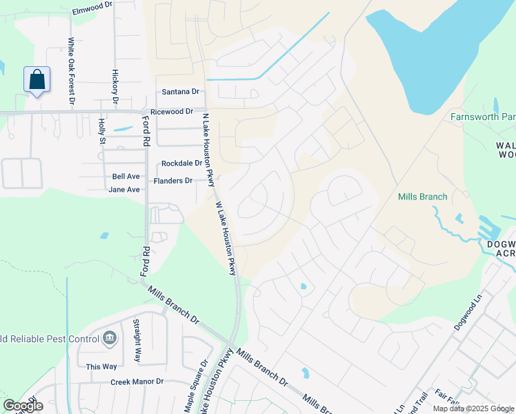 map of restaurants, bars, coffee shops, grocery stores, and more near 5907 Fairway Shores Lane in Houston