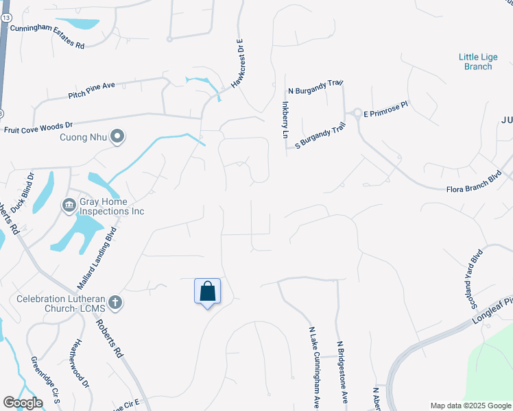 map of restaurants, bars, coffee shops, grocery stores, and more near 629 Catherine Foster Lane in Jacksonville