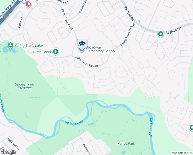 map of restaurants, bars, coffee shops, grocery stores, and more near 1414 Laura Hills Lane in Spring