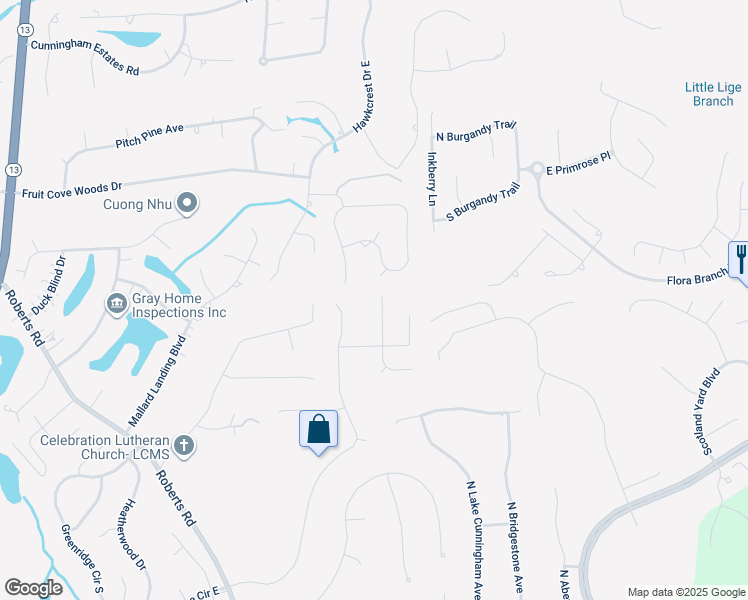 map of restaurants, bars, coffee shops, grocery stores, and more near 629 Catherine Foster Ln in Jacksonville