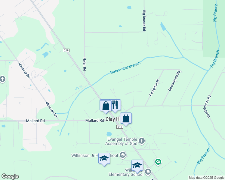 map of restaurants, bars, coffee shops, grocery stores, and more near 1775 Treeland Avenue in Middleburg