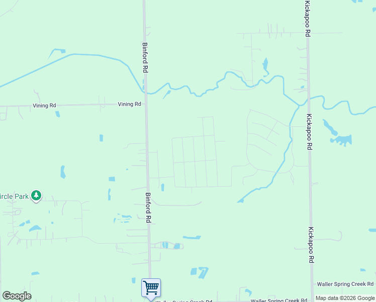 map of restaurants, bars, coffee shops, grocery stores, and more near 21842 Binford Road in Waller