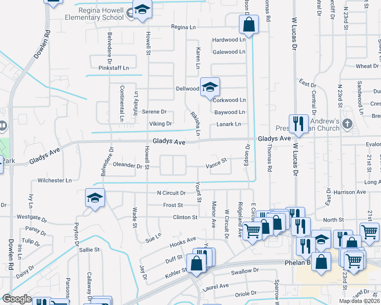 map of restaurants, bars, coffee shops, grocery stores, and more near in Beaumont