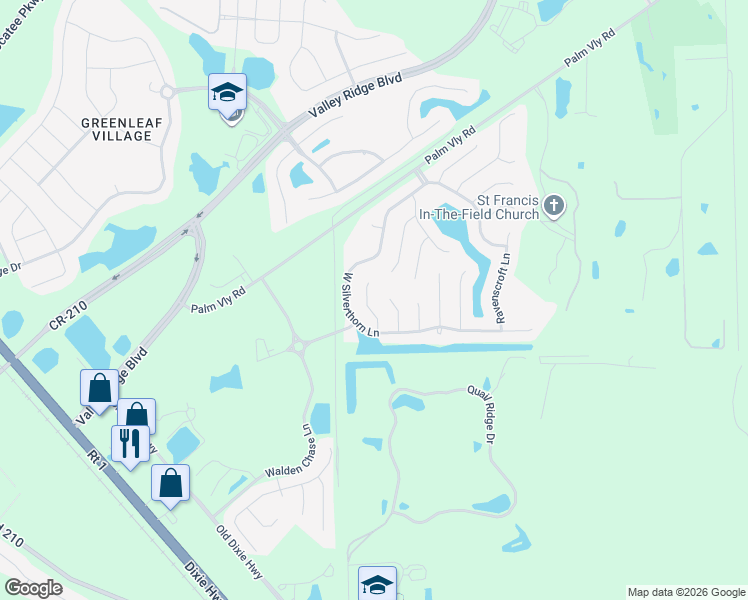map of restaurants, bars, coffee shops, grocery stores, and more near 1620 Merroway Lane in Ponte Vedra Beach