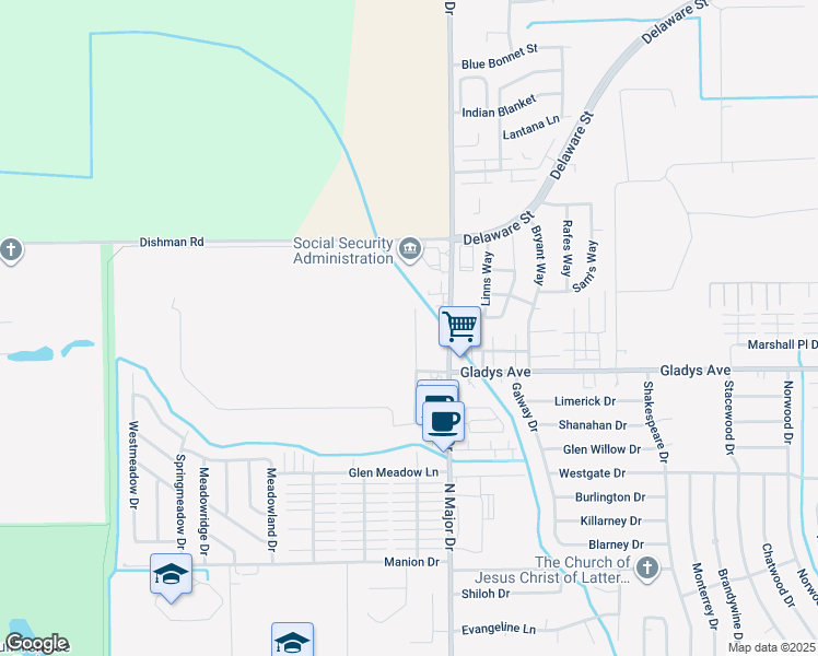 map of restaurants, bars, coffee shops, grocery stores, and more near 1600-1698 Cornerstone Court in Beaumont