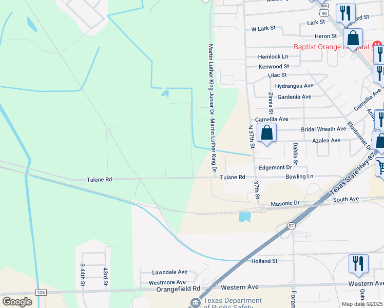 map of restaurants, bars, coffee shops, grocery stores, and more near 701-735 Old Timers Road in Orange