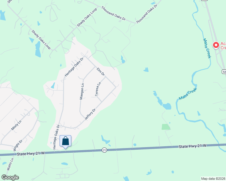 map of restaurants, bars, coffee shops, grocery stores, and more near 220 Jeffery Drive in Cedar Creek