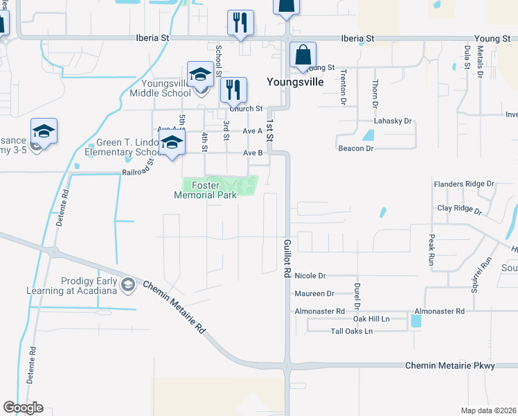 map of restaurants, bars, coffee shops, grocery stores, and more near 108 Harton Road in Youngsville