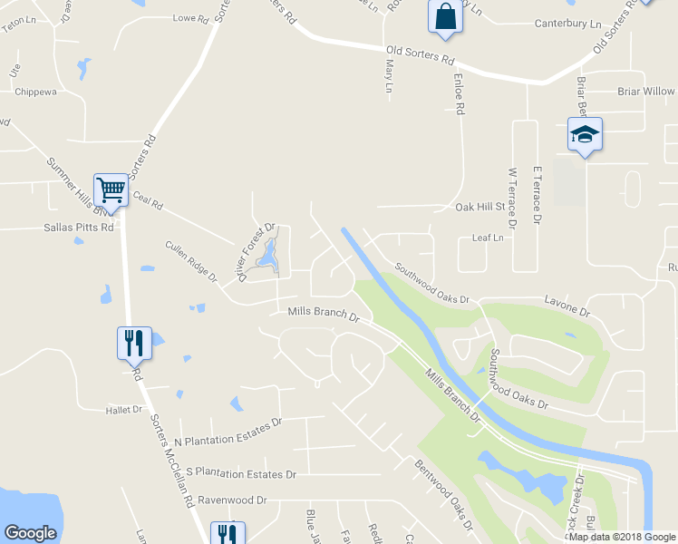 map of restaurants, bars, coffee shops, grocery stores, and more near 20170 Royal Orchard Drive in Porter