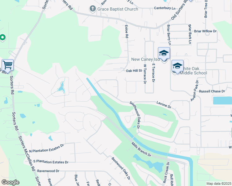 map of restaurants, bars, coffee shops, grocery stores, and more near 24487 Hanson Springs Drive in Porter