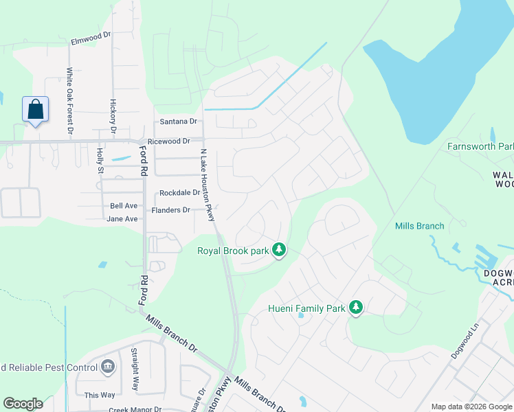 map of restaurants, bars, coffee shops, grocery stores, and more near 6027 Granite Shadow Lane in Houston