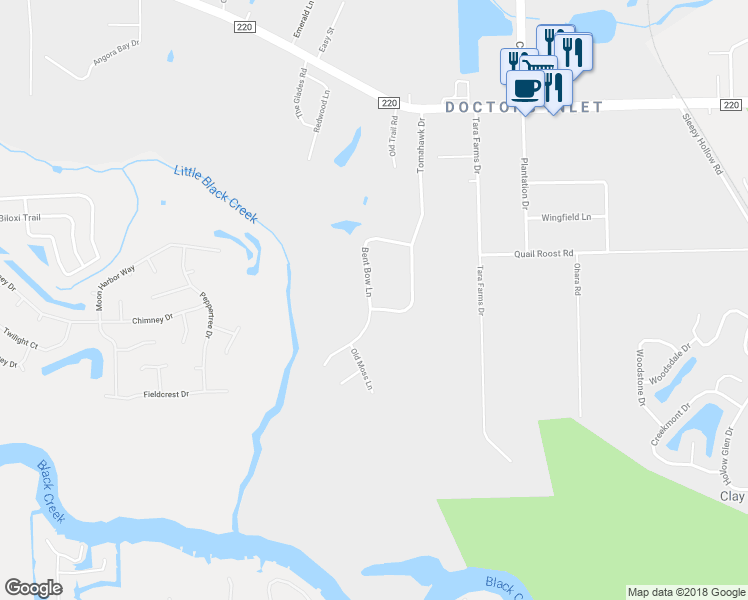map of restaurants, bars, coffee shops, grocery stores, and more near 3001 Bent Bow Lane in Middleburg