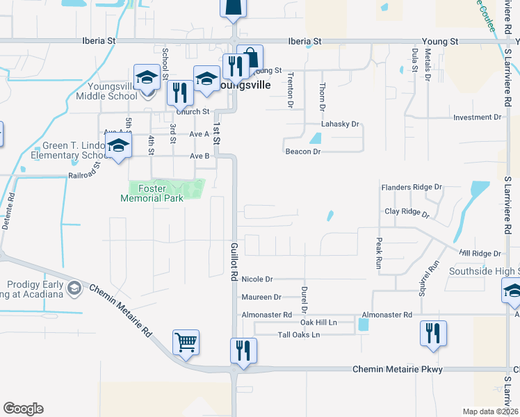 map of restaurants, bars, coffee shops, grocery stores, and more near 113 Brutus Drive in Youngsville