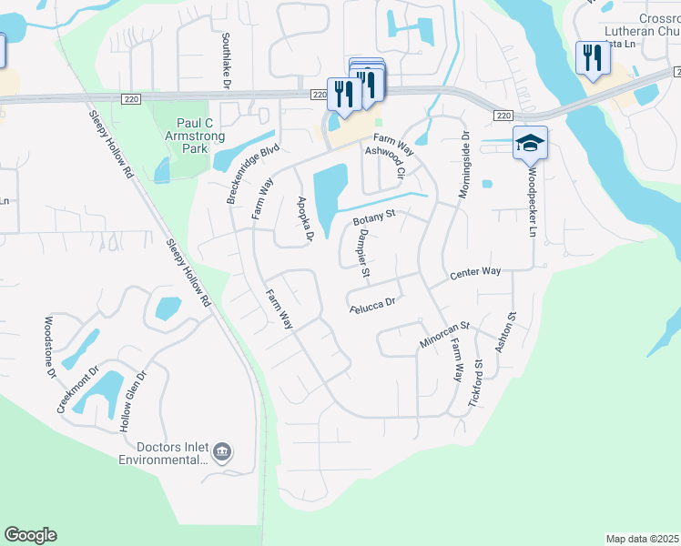 map of restaurants, bars, coffee shops, grocery stores, and more near 2246 Botany Street in Middleburg