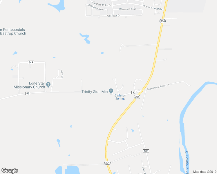 map of restaurants, bars, coffee shops, grocery stores, and more near 164 Shiloh Road in Bastrop