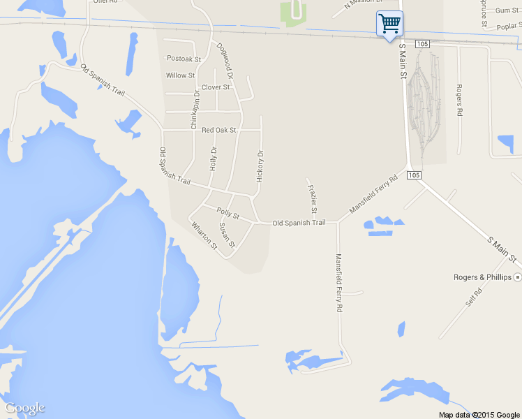 map of restaurants, bars, coffee shops, grocery stores, and more near 2705 Old Spanish Trail in Vidor
