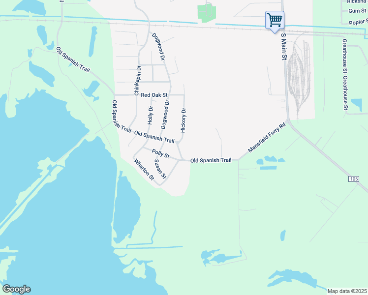map of restaurants, bars, coffee shops, grocery stores, and more near 2705 Old Spanish Trail in Vidor
