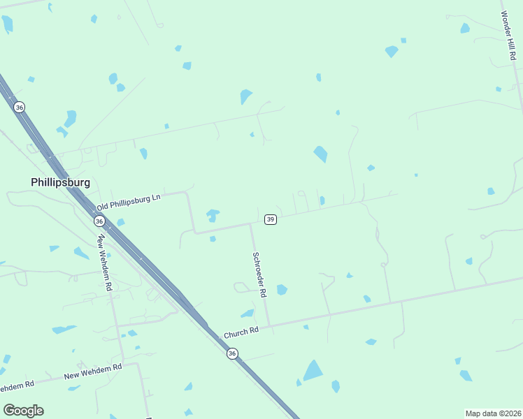 map of restaurants, bars, coffee shops, grocery stores, and more near 705 Old Phillipsburg Road in Brenham