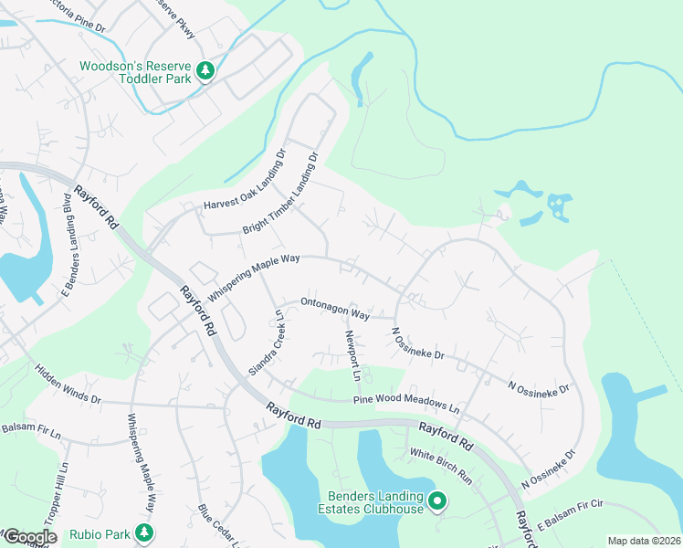 map of restaurants, bars, coffee shops, grocery stores, and more near 5011 Ontonagon Way in Spring