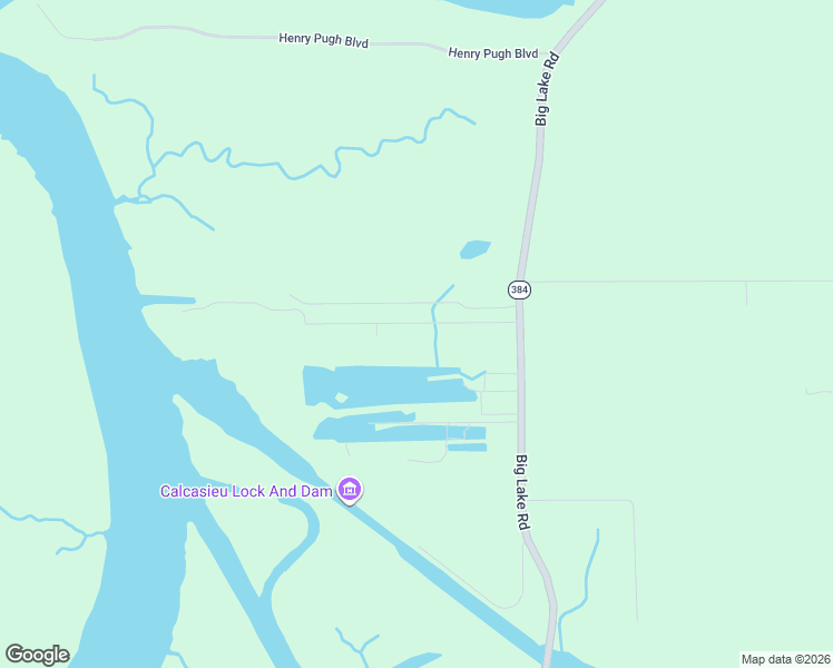 map of restaurants, bars, coffee shops, grocery stores, and more near 8600 Big Lake Rd in Lake Charles