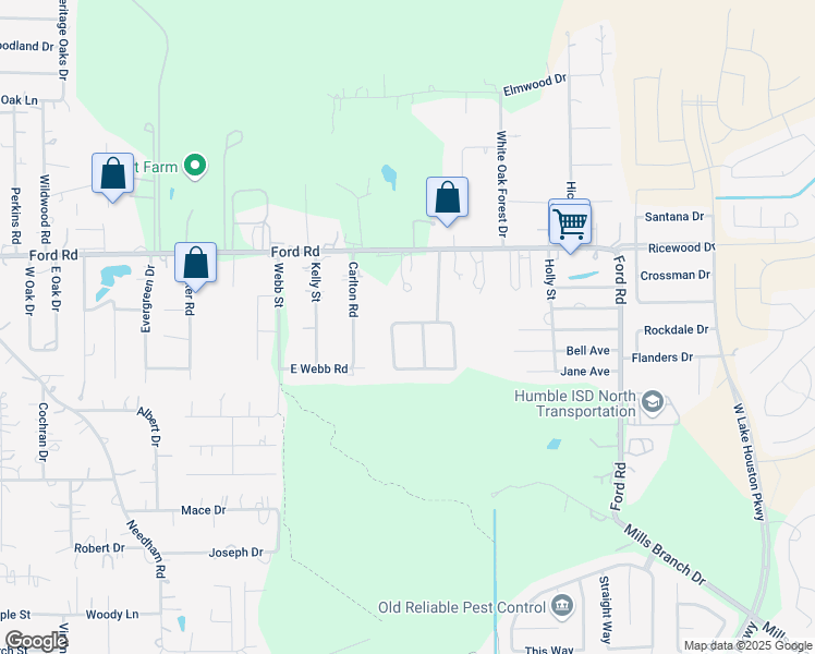 map of restaurants, bars, coffee shops, grocery stores, and more near 23829 Muskogee Trail in Porter
