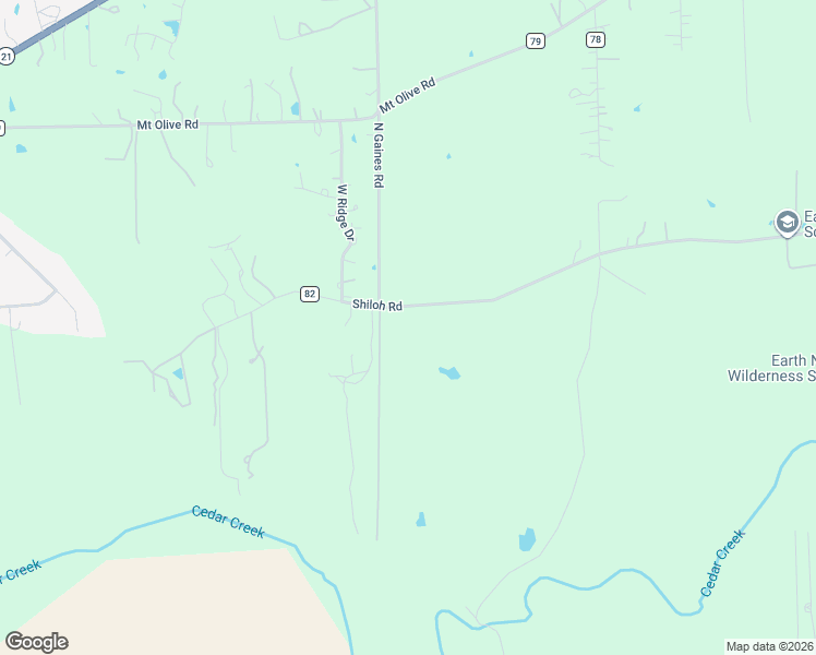 map of restaurants, bars, coffee shops, grocery stores, and more near 1117 Shiloh Road in Cedar Creek