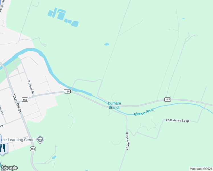 map of restaurants, bars, coffee shops, grocery stores, and more near Heimer Lane in Blanco