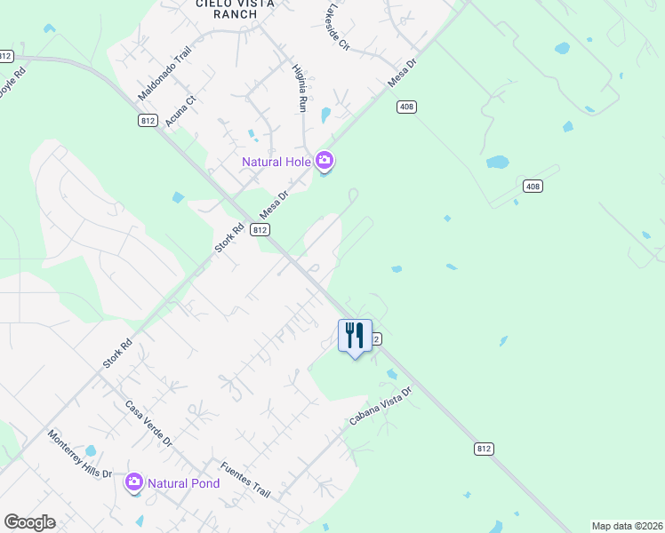 map of restaurants, bars, coffee shops, grocery stores, and more near 2750 Farm to Market Road 812 in Bastrop County