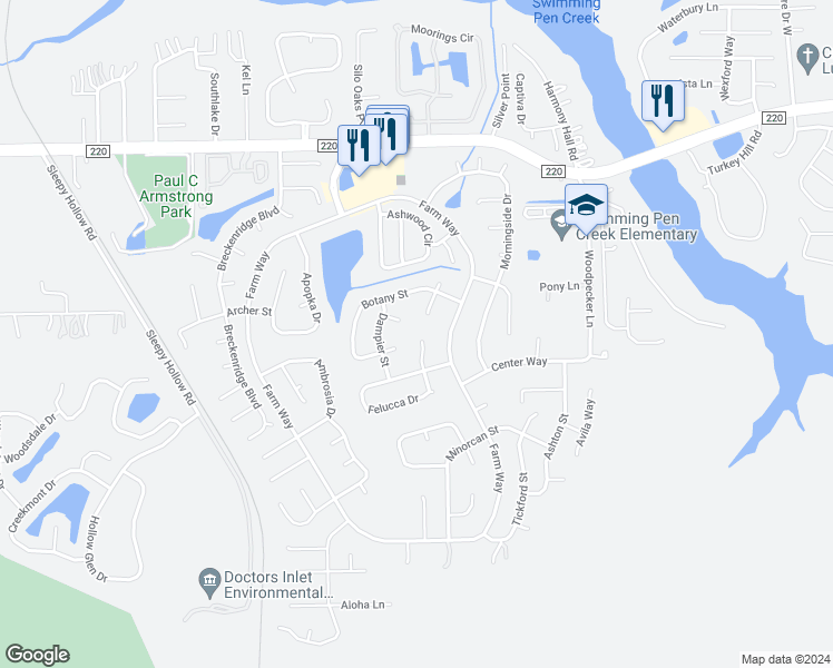 map of restaurants, bars, coffee shops, grocery stores, and more near 1738 Largo Court in Middleburg