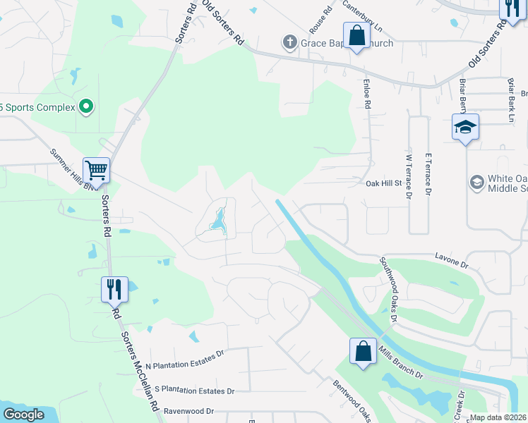 map of restaurants, bars, coffee shops, grocery stores, and more near 20200 Bitter Root Drive in Porter