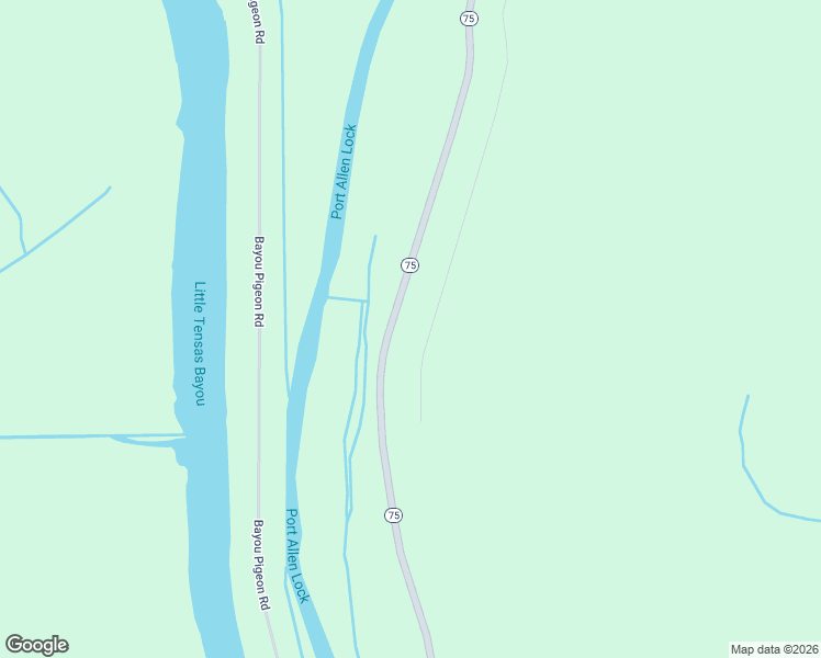 map of restaurants, bars, coffee shops, grocery stores, and more near 37515 Louisiana 75 in Plaquemine