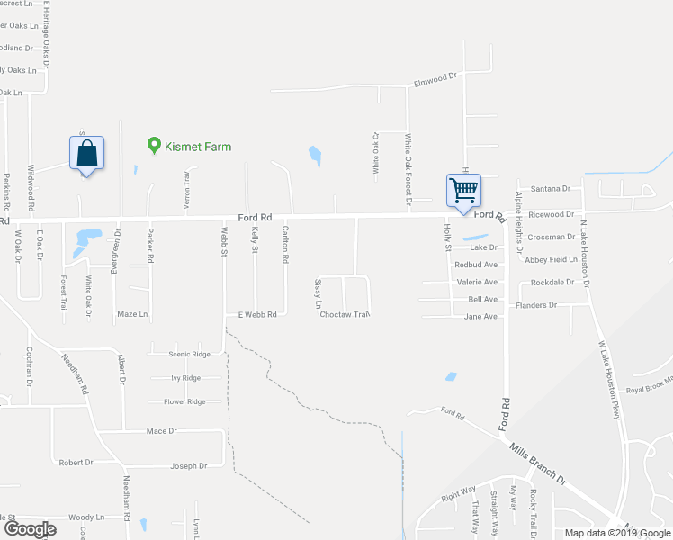 map of restaurants, bars, coffee shops, grocery stores, and more near 23829 Muskogee Trail in Porter