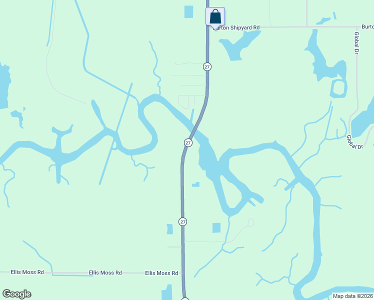 map of restaurants, bars, coffee shops, grocery stores, and more near 7728 Louisiana 27 in Sulphur