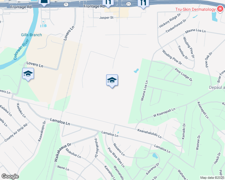 map of restaurants, bars, coffee shops, grocery stores, and more near in Bastrop