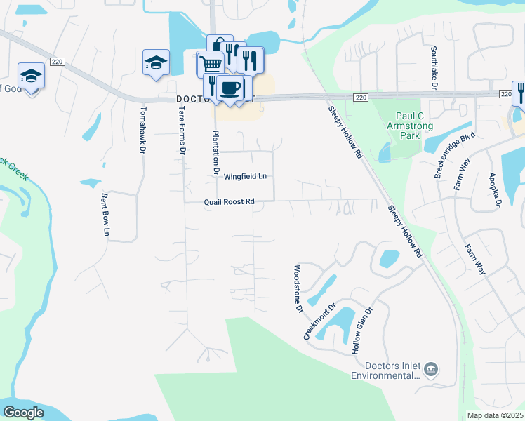 map of restaurants, bars, coffee shops, grocery stores, and more near 2569 Quail Roost Road in Middleburg