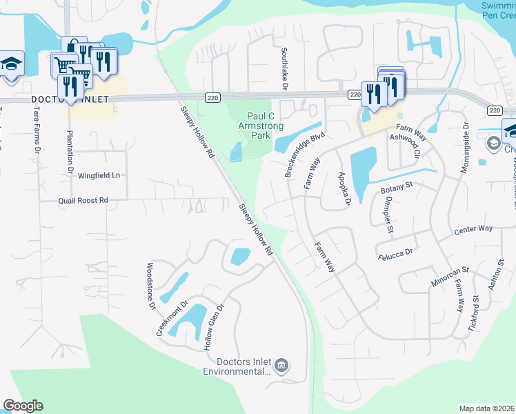 map of restaurants, bars, coffee shops, grocery stores, and more near 2750 Archer Street in Middleburg