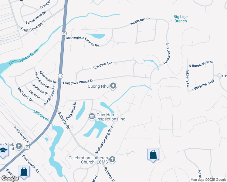 map of restaurants, bars, coffee shops, grocery stores, and more near 1378 Mallard Landing Boulevard North in Jacksonville