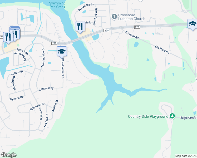 map of restaurants, bars, coffee shops, grocery stores, and more near 119 Swimming Pen Drive in Middleburg